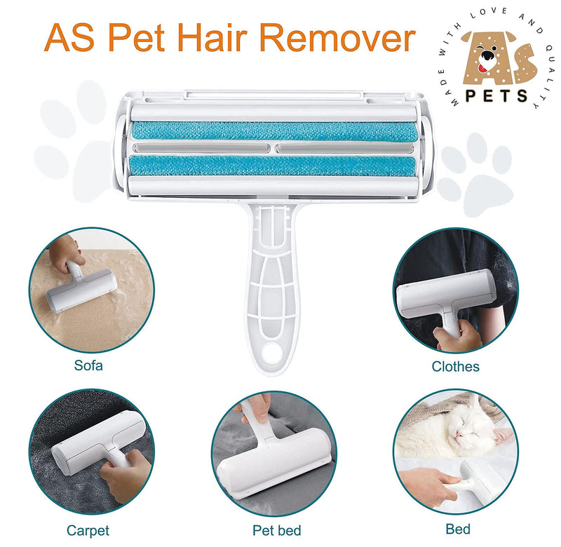 AS Pets Pet hair remover roller fur magic pet hair remover, reusable animal hair removal brush for dogs and cats, easy to self clean, from carpet, furniture, rugs, clothes, bedding, sofa - PawsPlanet Australia