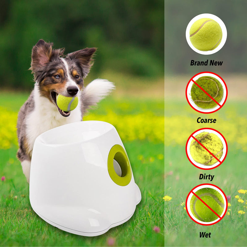 Pet Automatic Ball Launcher Dog Tennis Ball Throwing Machine Automatic Dog Tennis Ball Thrower 3PCS x 1.85" Mini Tennis Balls Included for Small Dogs New Small Size - PawsPlanet Australia