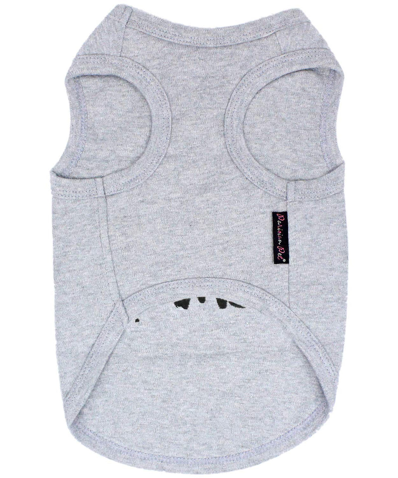 [Australia] - Parisian Pet Dog Cat Clothes Tee Shirts Mommy's Boy, Daddy's Girl, Big Brother, Big Sister, Little Brother, Little Sister, I Love Mommy, I Love Daddy I Love My Mommy - Grey Large 