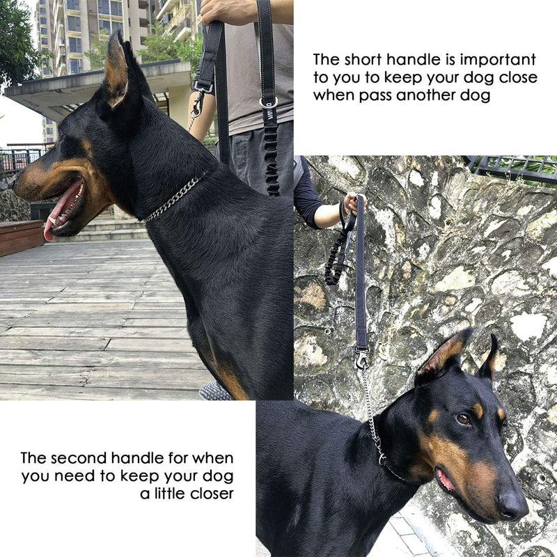 [Australia] - VANHO Dog Leash Traffic Padded Handle - Heavy Duty Reflective Leashes for Control Safety Training - Lead for Large Medium or Small Dogs 