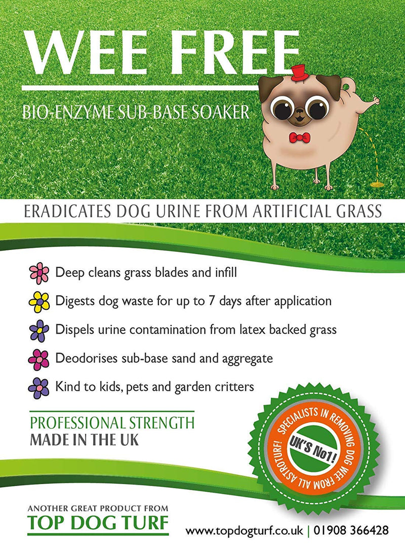 WEE FREE 5 Ltr Artificial Grass Cleaner and Pet Odour Eliminator for Dog Urine - Disinfectant, Neutraliser and Deodoriser for Dog Wee on Astro Turf and Fake Lawns. Safe for Dogs and Animals. - PawsPlanet Australia
