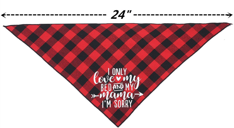 [Australia] - JPB Buffalo Plaid Dog Bandana,Triangle Dog Scarf for Medium Large Dogs, for Dog Lovers Owner Mother's Day 