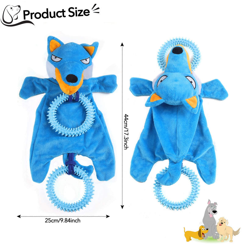Sammiu Dog Plush Toy Dog Squeaky Toys Tug of War Dog Toys Durable Interactive Dog Toys with Rope, Squeakers and Teething Ring - PawsPlanet Australia