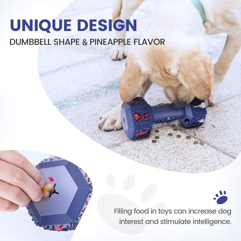 [Australia] - IOKHEIRA Dog Chew Toys for Aggressive Chewers Indestructible Dog Toys Non-Toxic Tough Natural Rubber Dumbbell Toy for Medium Large Dogs 