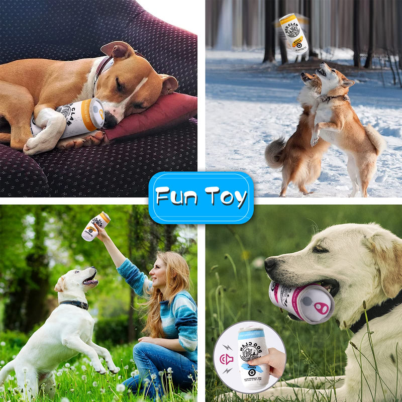 Squeaky Dog Toys - Funny Cute Plush Dog Toys for Medium, Small and Large Dogs - Parody Soda Puppy Gifts - Stuffed Cool Beer Dog Toys(3 Pcs) Dog Soda - PawsPlanet Australia
