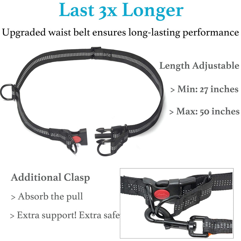 [Australia] - iYoShop Retractable Hands Free Dog Leash with Dual Padded Handles and Durable Bungee for Medium and Large Dogs 