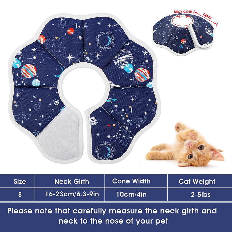 TIESOME Soft Cat Cone Collar, Adjustable Small Puppy Recovery Collar After Surgery Lightweight Comfortable Pet Protective Cotton Cone for Cat Kitten Prevent Licking Wounds - PawsPlanet Australia