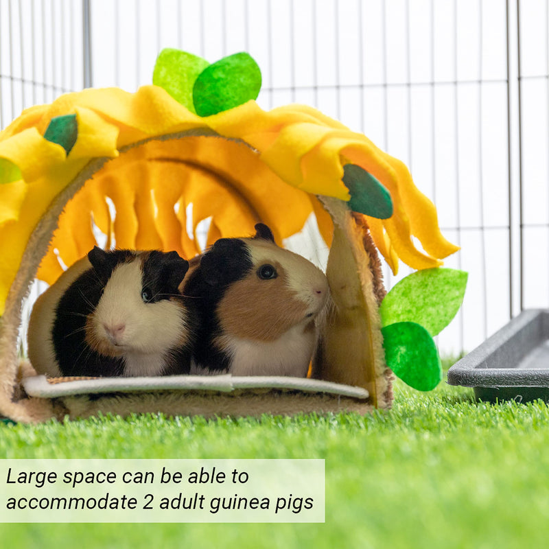 ORZECHKO Guinea Pig Tunnel House - Small Animal Hideout Tube Cage House for Hamster Rat Mice Parrot Chinchilla Hedgehog Flying Squirrel - Playing Sleeping Resting Fleece Warm Bed Plush Nest Habitats Brown - PawsPlanet Australia