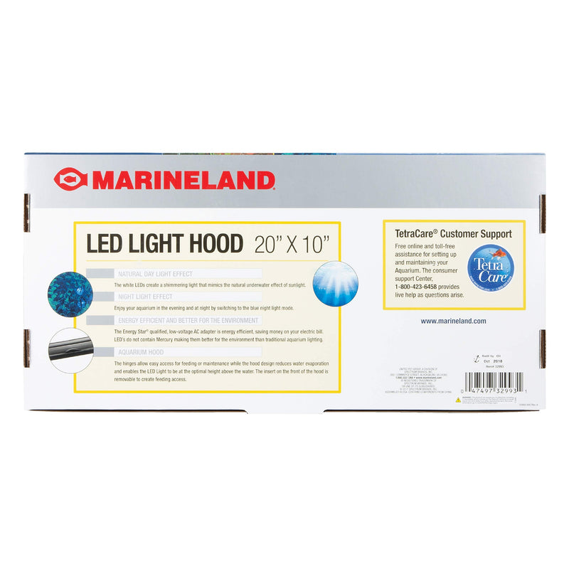 Marineland LED Light Hood for Aquariums, Day & Night Light 20- by 10-Inch - PawsPlanet Australia