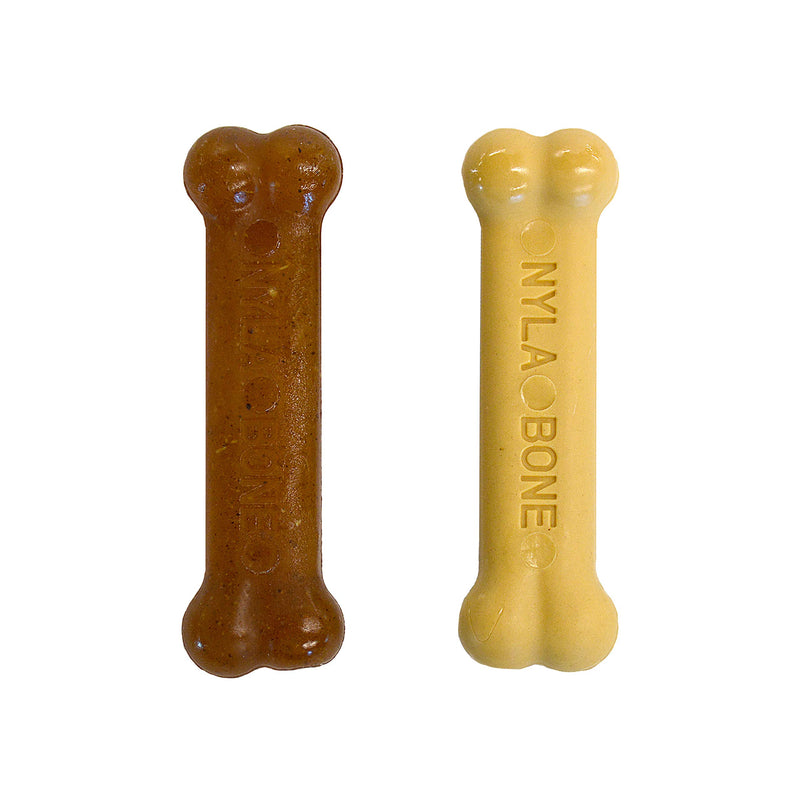 [Australia] - Nylabone Classic Puppy Chew Flavored Durable Dog Chew Toy 2 count X-Small/Petite - Up to 15 lbs X-Small/Petite - Up to 15 lbs. 