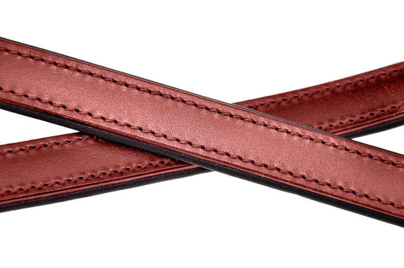 Schnüffelfreunde dog leash made of leather - training leash - leather leash for the dog - leash 3-way adjustable, for all dogs (230cm, red) 230cm - PawsPlanet Australia