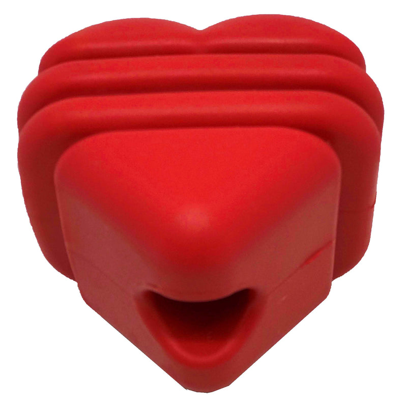 [Australia] - MuttsKickButt by SodaPup - Natural Rubber Heart on a String Reward Ball - Chew & Dental Toy - Fetch Toy - Tug Toy - Made in USA - Made for Aggressive Chewers - Red 