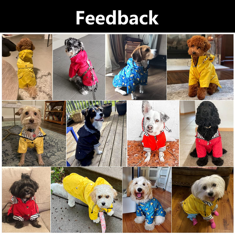 Morezi Dog Zip Up Dog Raincoat with Reflective Buttons, Rain/Water Resistant, Adjustable Drawstring, Removable Hood, Stylish Premium Dog Raincoats - Size XS to XXL Available Medium Pink - PawsPlanet Australia