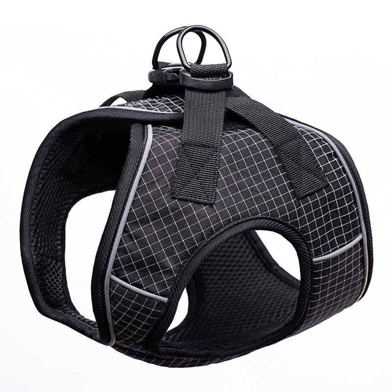 Small Dog Vest Harness, No-Pull Pet Harness, Adjustable Soft Padded Dog Vest, Reflective No-Choke Pet Vest Black X-Small - PawsPlanet Australia