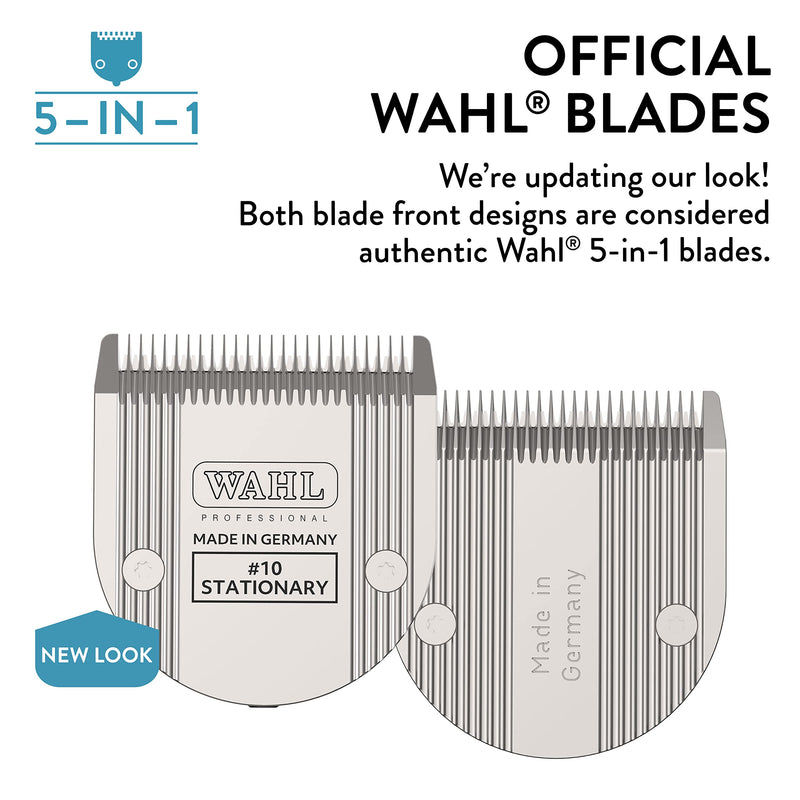 Wahl Professional Animal #10 Non-Adjustable Blade for Wahl's Arco, Bravura, Chromado, Creativa, Figura, and Motion 5-in-1 Pet, Dog, and Horse Clippers (#41873-7230), Silver - PawsPlanet Australia