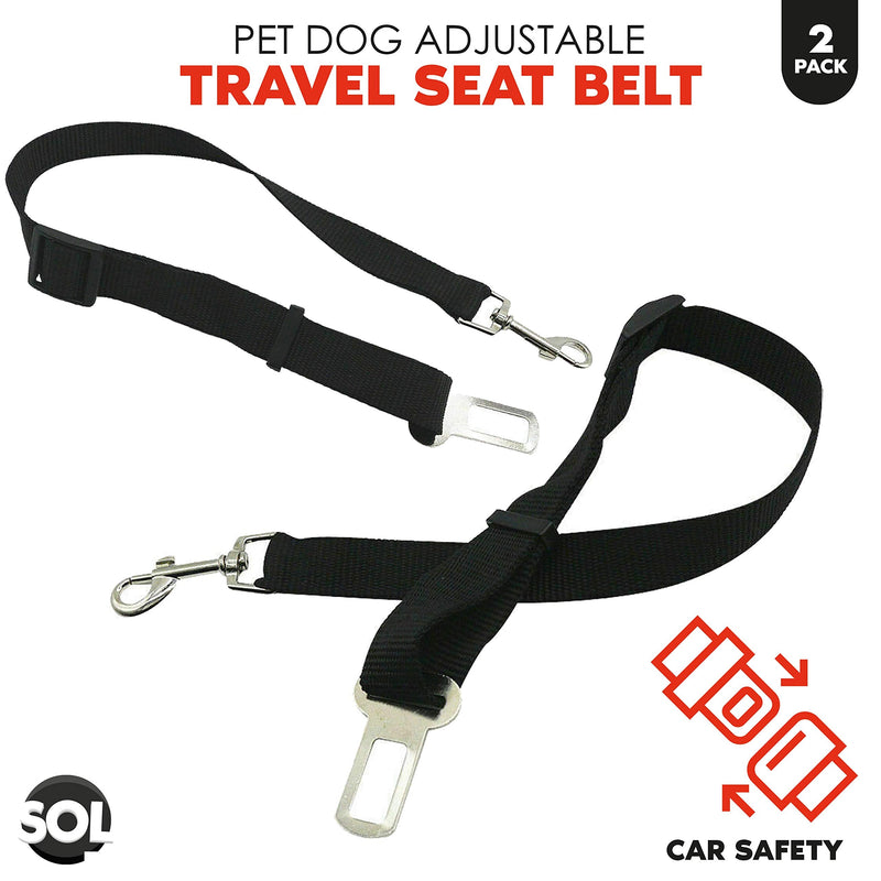 2pk Dog Car Seat Belts | Adjustable Dog Seat Belt for Dogs In Car | Dog Seat Belts for Cars UK | Car Dog Seat Belt Clip | Dog Car Seat Belt | Dog Seatbelt for Dogs | Dog Safety Belt for Car - PawsPlanet Australia