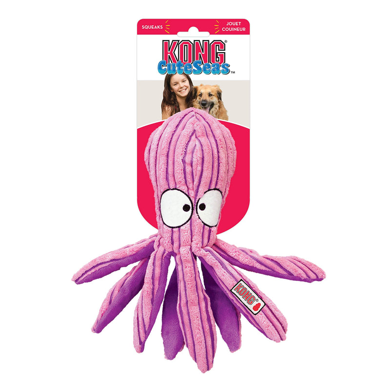 KONG - CuteSeas Octopus - Corduroy Plush Dog Toy - For Large Dogs - PawsPlanet Australia