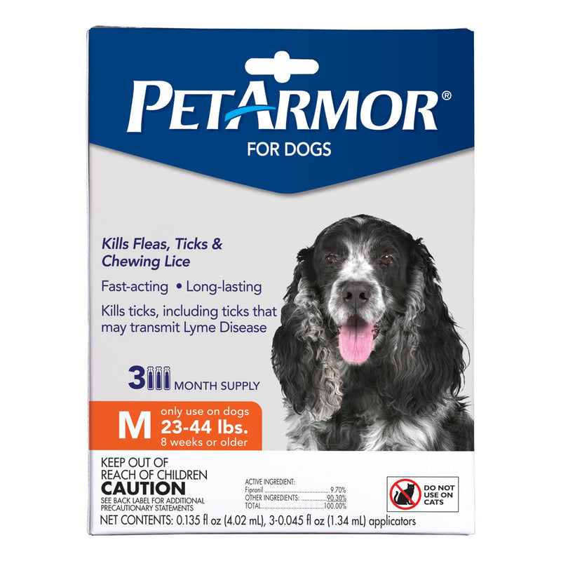 PetArmor for Dogs, Flea and Tick Treatment for Medium Dogs (23-44 Pounds), Includes 3 Month Supply of Topical Flea Treatments - PawsPlanet Australia