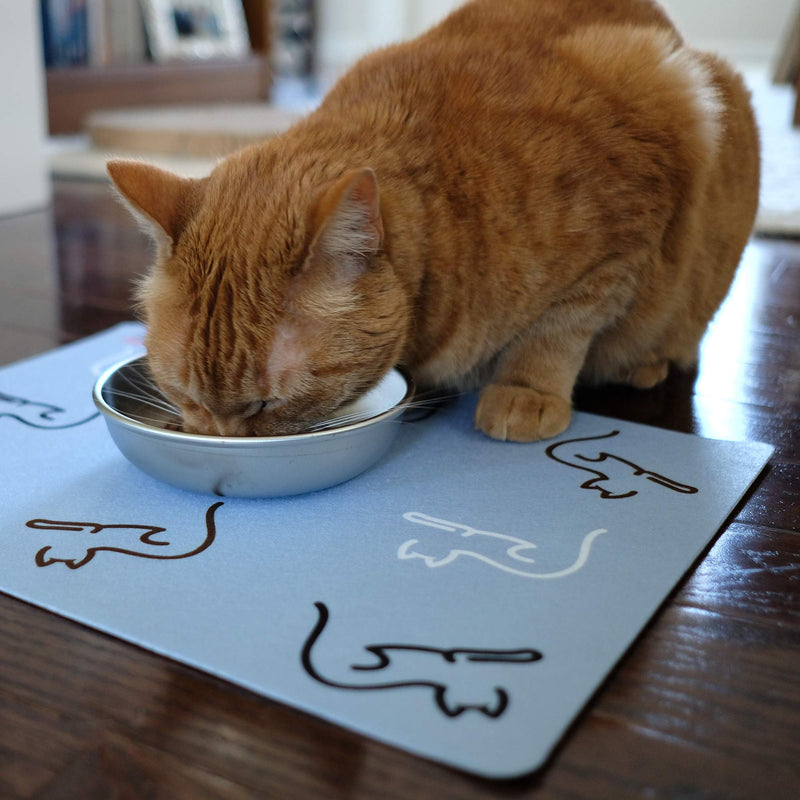 Americat Company Cat Feeding Mat for Food and Water Bowls - Machine Washable, Waterproof, Eco-Friendly, No-Slip, Made in USA Cat Placemat Cats - PawsPlanet Australia