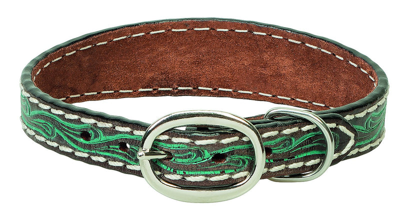 Weaver Pet Carved Flower Dog Collar 3/4" x 15" - PawsPlanet Australia