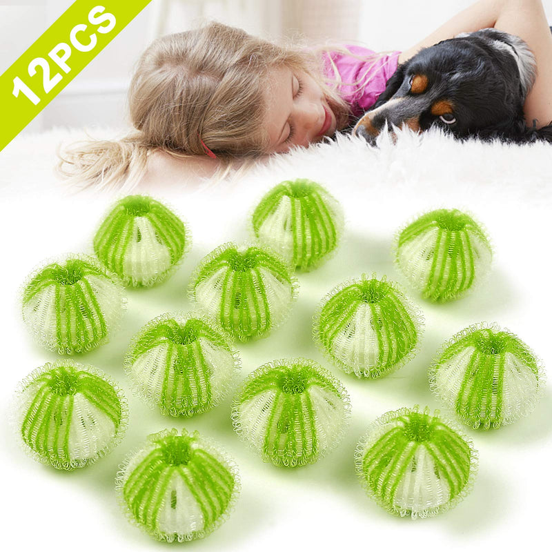 baycheers New Pet Hair Remover for Laundry-12 Pack Lint Remover Washing Balls Reusable Dryer Balls Washer from Dogs and Cats pet hair remover356 - PawsPlanet Australia