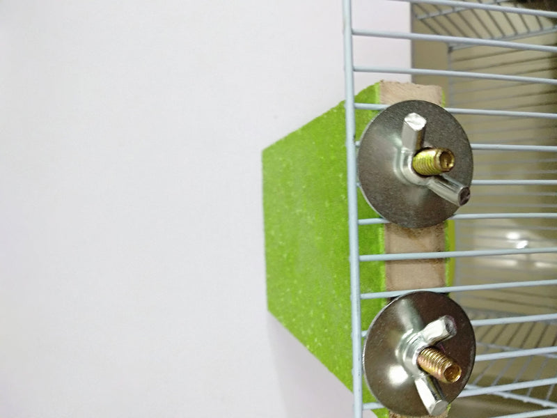 [Australia] - Hypeety Colorful Bird Perch Cage Stand Platform for Parrot Macaw African Greys Budgies Parakeet Cockatiels Natural Wood Board Safe Paw Grinding Clean Cage Toy (Random Color) B 