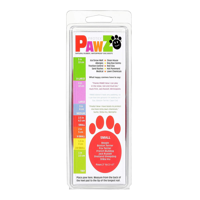 [Australia] - Pawz Dog Boots | Dog Paw Protection with Dog Rubber Booties | Dog Booties for Winter, Rain and Pavement Heat | Waterproof Dog Shoes for Clean Paws | Paw Friction for Dogs | Dog Shoes (Red) (S) 