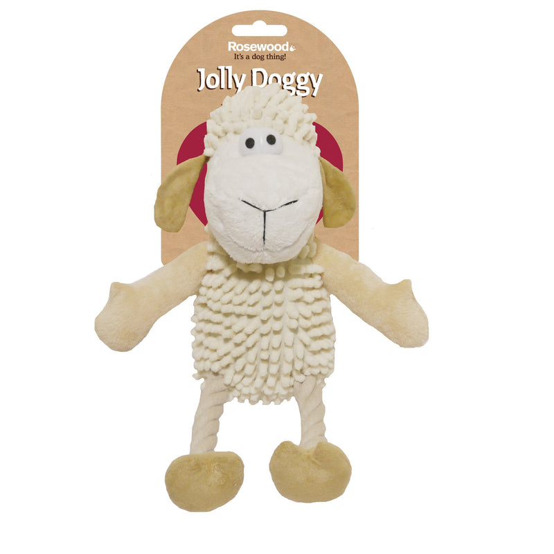 Rosewood Farmyard Sheep Dog Toy, tan - PawsPlanet Australia