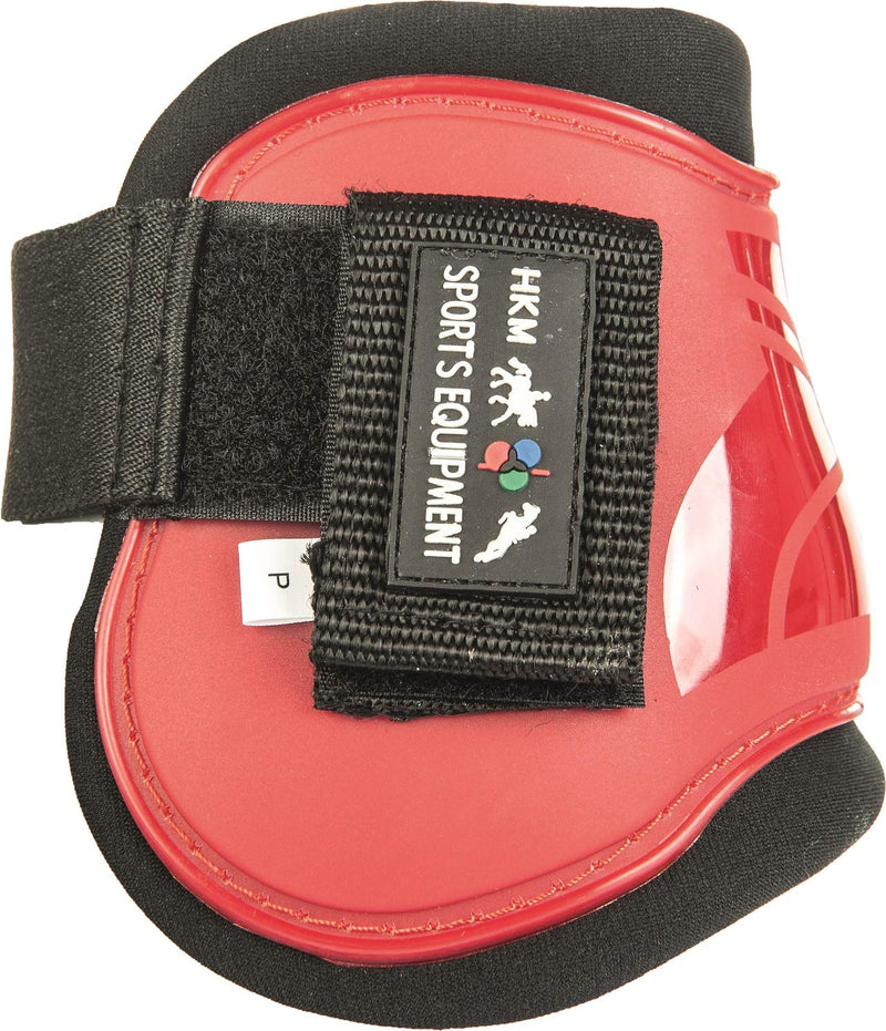 HKM Show Jumping Boots And Fetlock Cap - Red Black - PawsPlanet Australia