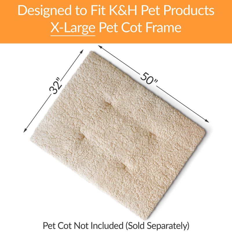 [Australia] - K&H Pet Products Elevated Pet Cot Pad, Machine Washable Microfleece (Pet Cot Not Included) 