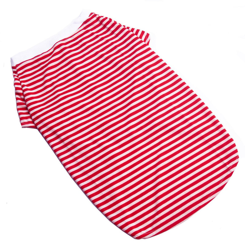 [Australia] - Petroom Large Dog Striped T Shirt,Dog Cute Shirts, Oversized Breathable Cotton Vest for Medium to Large Dogs XL Girth(38~40)inch Red & White Stripes 