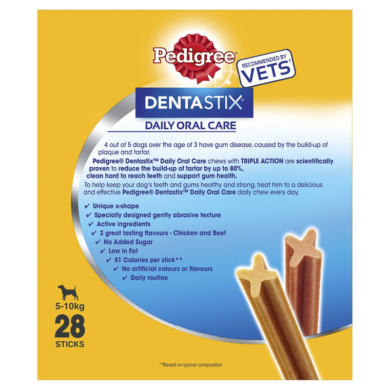 Pedigree DentaStix Daily Dental Chews Small Dog, 28 Sticks Original - PawsPlanet Australia