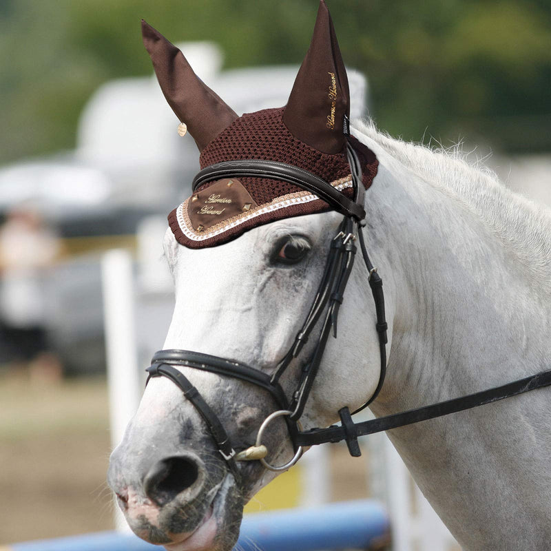 Harrison Howard Mission-on Rivet Elemented Fly Veil with Tassel Full (Large) Coffee Brown - PawsPlanet Australia