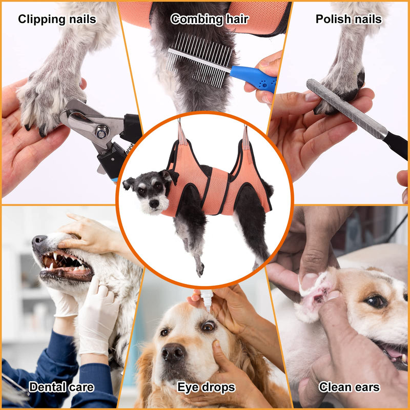 Kkiimatt Cat Grooming Hammock XXS Dog Grooming Hammock Harness for Extra Small Dogs/Cats Dog Nail Trimming Hammock with Nail Clippers/File Dog Grooming Sling with Wide Strap Sewn On - PawsPlanet Australia