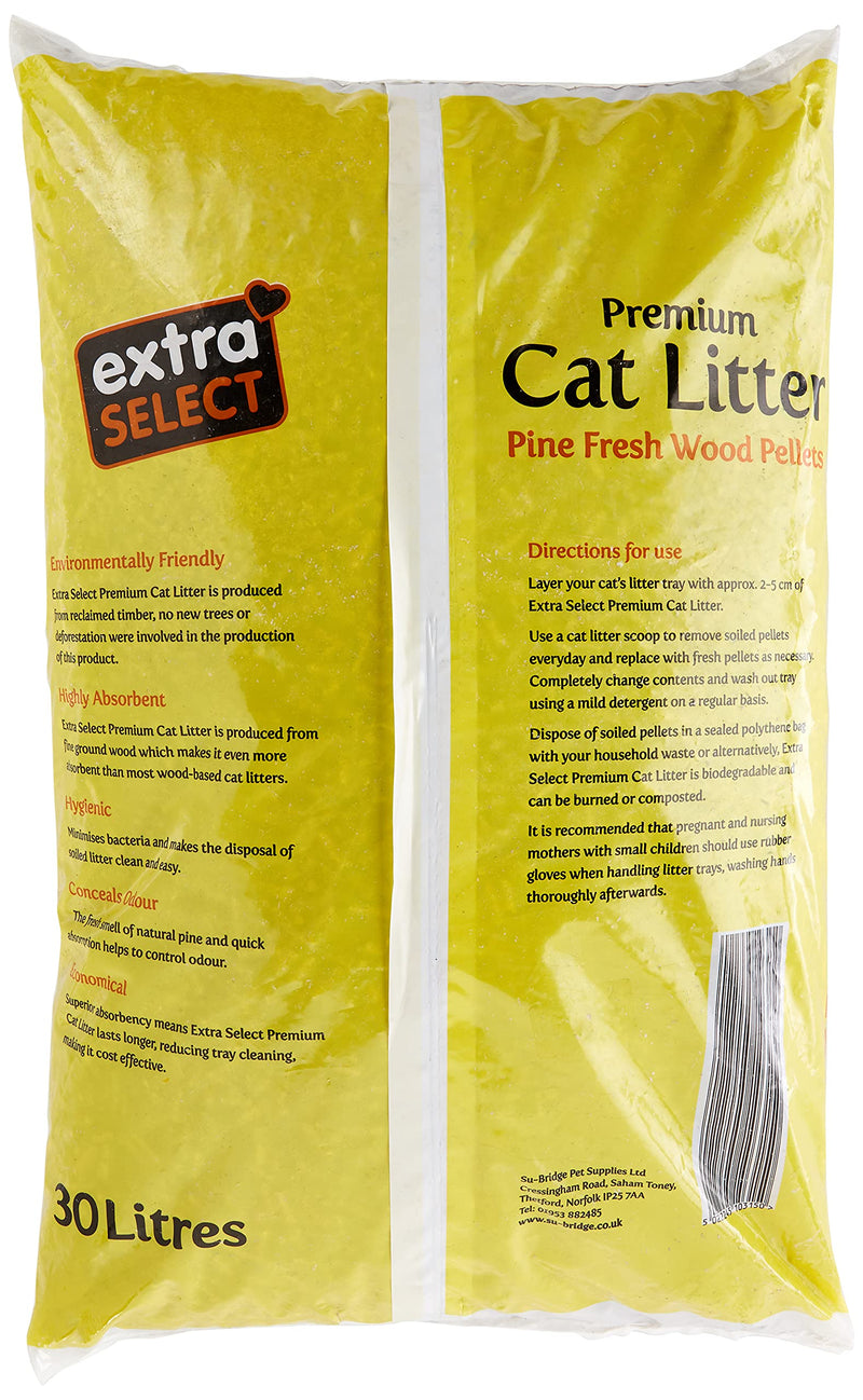 Extra Select Premium Wood Based Cat Litter, 30 L - PawsPlanet Australia