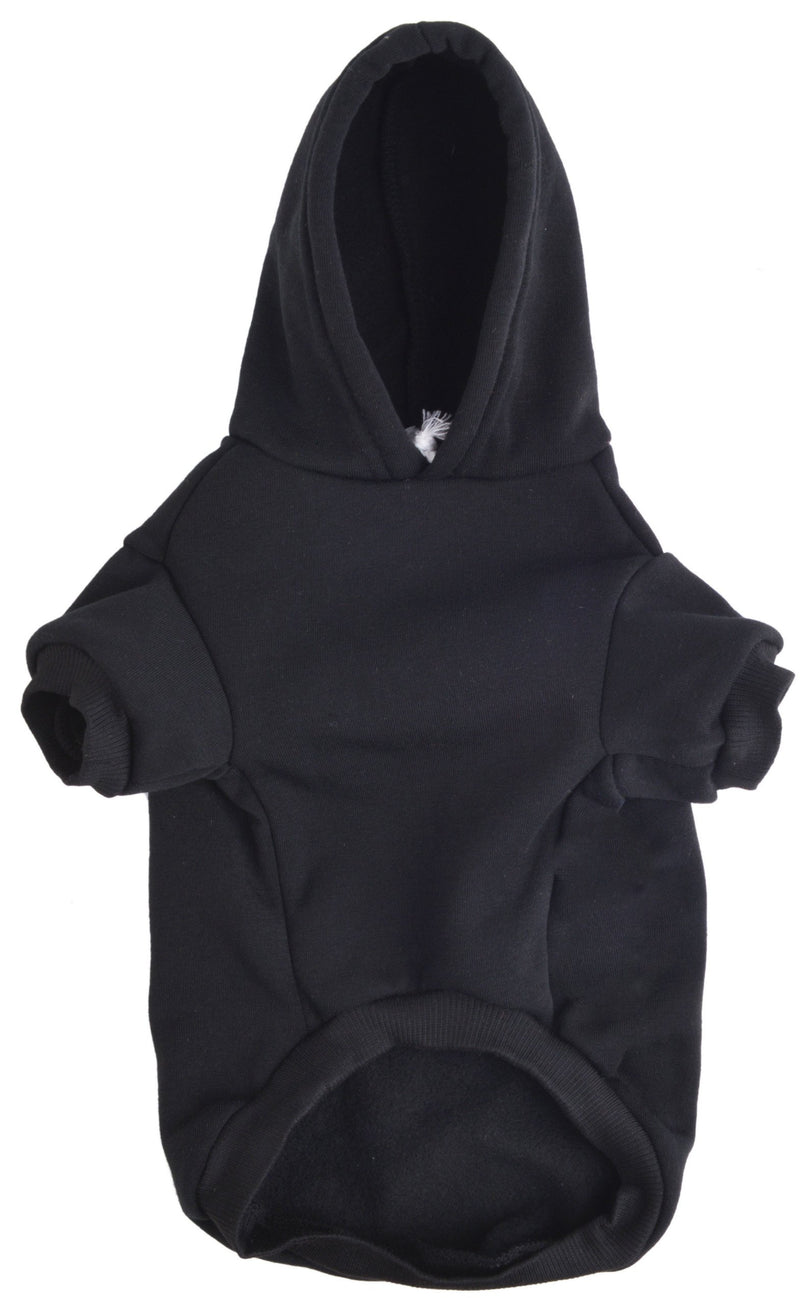 [Australia] - BINGPET Blank Basic Cotton/Polyester Pet Dog Sweatshirt Hoodie Medium Black 