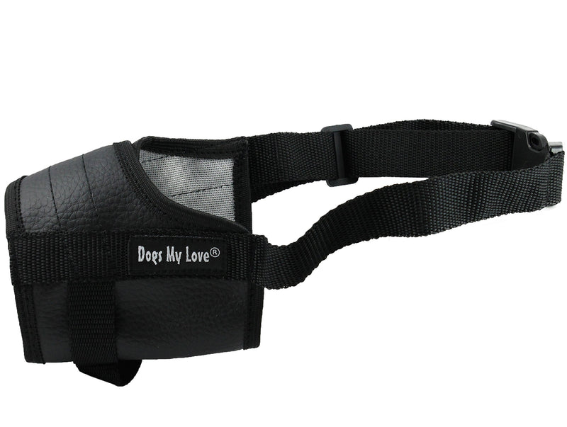 [Australia] - Adjustable Dog Muzzle 6 Sizes Black XXS: 4.5"-6.5" Snout Circumf. 