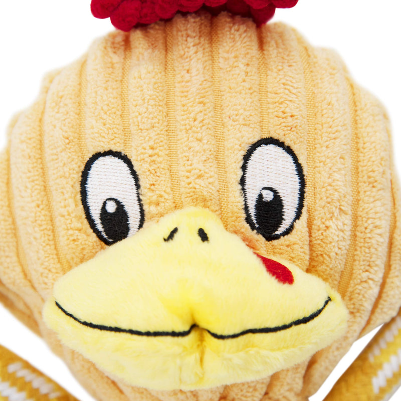 [Australia] - Charming Pet Squeakin’ Squiggles Monkey Dog Toy - Tough and Durable Corduroy Plush Squeaky Toy for Dogs Ranch Roperz Chicken 