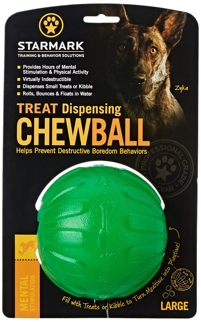 [Australia] - Starmark Treat Dispensing Chew Ball Tough Dog Toy Large 