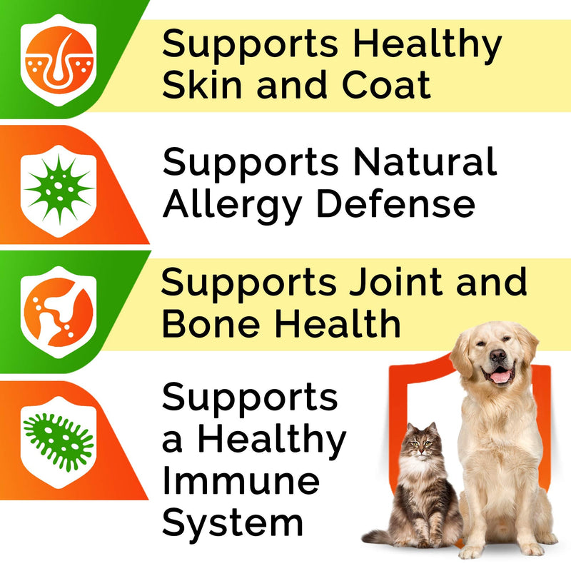 Salmon Oil Omega 3 for Dogs and Cats - 500ml Fish Oil for Pets - Joint Health - Allergy, Itch, Shedding - Skin and Coat Supplement – Scottish Salmon Oil - Omega 3 6 9 - EPA & DHA Fatty Acids 500 ml (Pack of 1) - PawsPlanet Australia