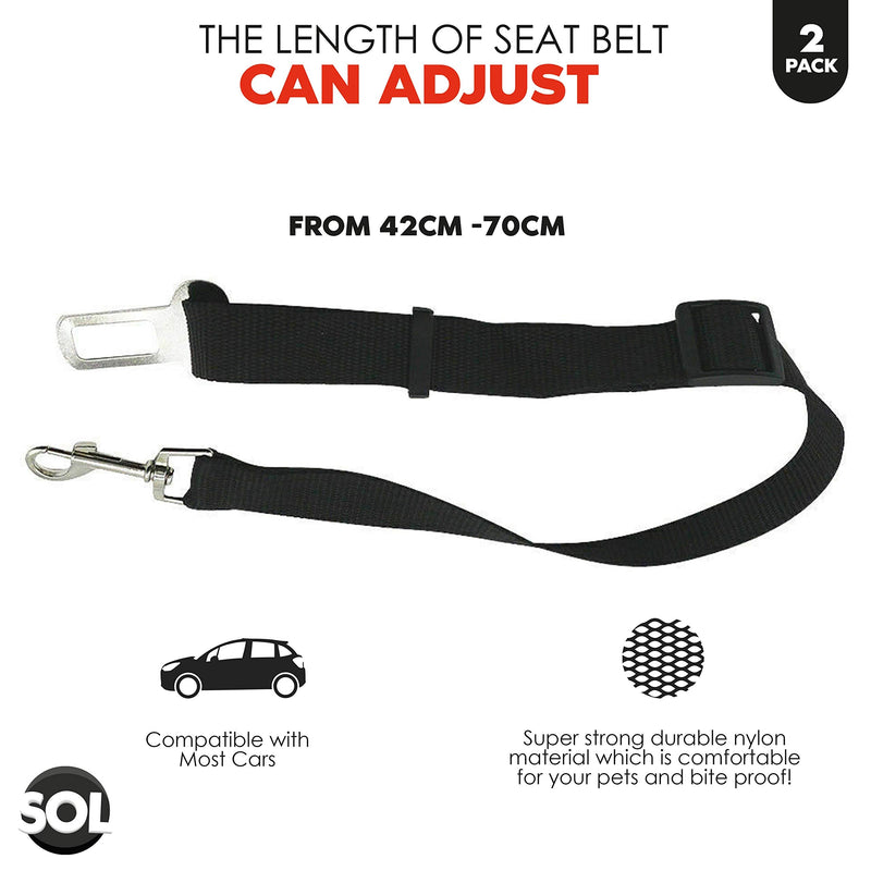 2pk Dog Car Seat Belts | Adjustable Dog Seat Belt for Dogs In Car | Dog Seat Belts for Cars UK | Car Dog Seat Belt Clip | Dog Car Seat Belt | Dog Seatbelt for Dogs | Dog Safety Belt for Car - PawsPlanet Australia