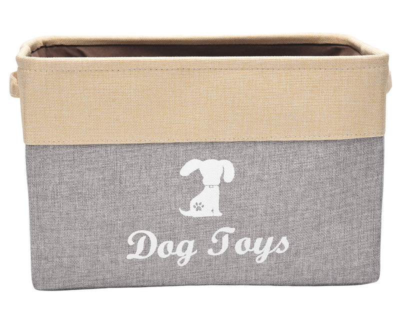 [Australia] - Linen Storage Basket Bin Chest Organizer - Perfect for Organizing Dog Toys Storage, Dog Shirts, Dog Coats, Dog Toys, Dog Clothing, Dog Dresses, Gift Baskets Gray 