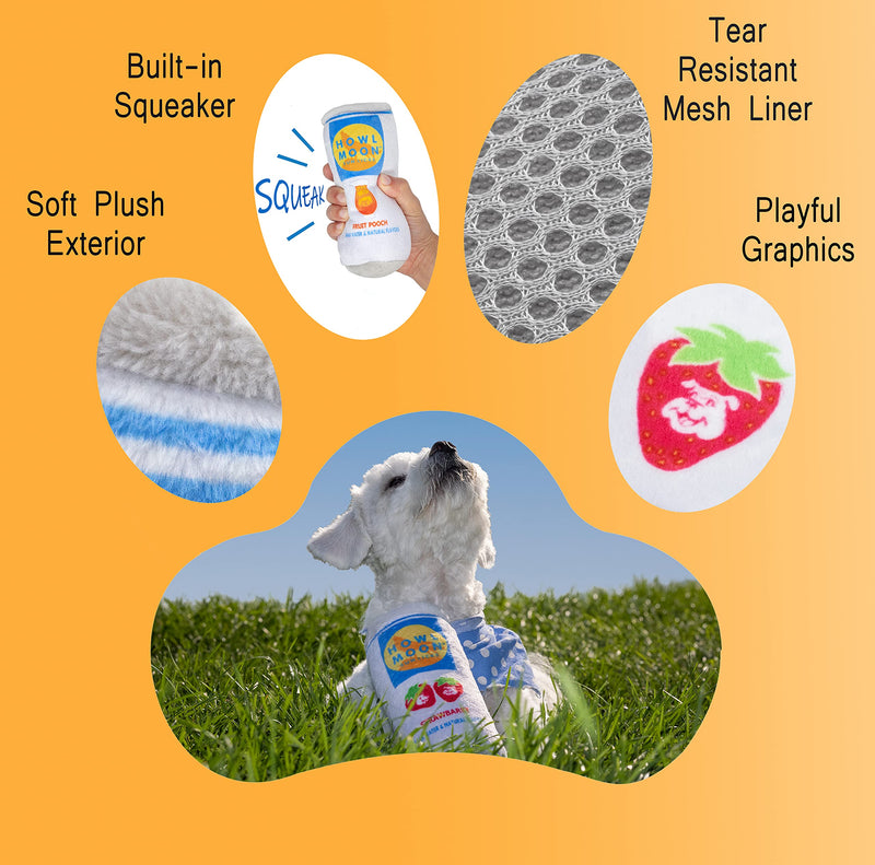 Howl Moon Funny Dog Toys for Small Dogs - Includes Squeaker and Durable Mesh Lining, Parody Dog Toy, Pack of 2 - PawsPlanet Australia