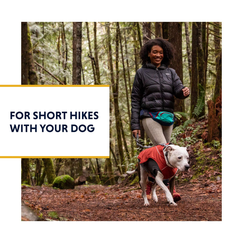 RUFFWEAR, Home Trail Hip Pack, stow-and-go bag to carry essentials, two zippered compartments and an adjustable belt for wearing on the hip or crossbody, Aurora Teal - PawsPlanet Australia
