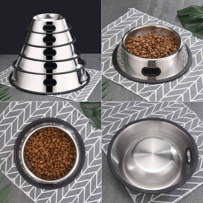 CHICAN stainless steel dog bowl cat bowl with portable hole, 2 stainless steel dog bowl cat bowl, medium and large pet food bowl, pet bowl cat food non-slip dog bowl (M-26cm) M-26cm - PawsPlanet Australia