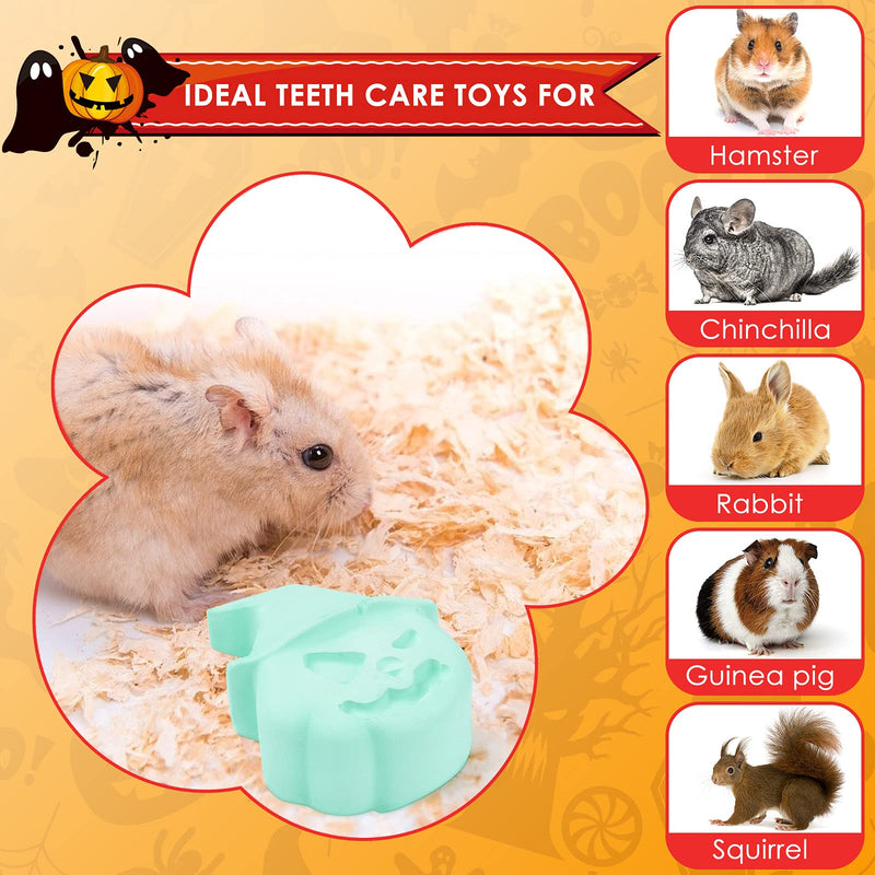 KATUMO Hamster Chew Toys Teeth Grinding Lava Blocks Halloween Shape Calcium Stones for Small Rodent Pet Hamster Chinchilla Rabbits Rats Squirrels, 5 Pack - PawsPlanet Australia