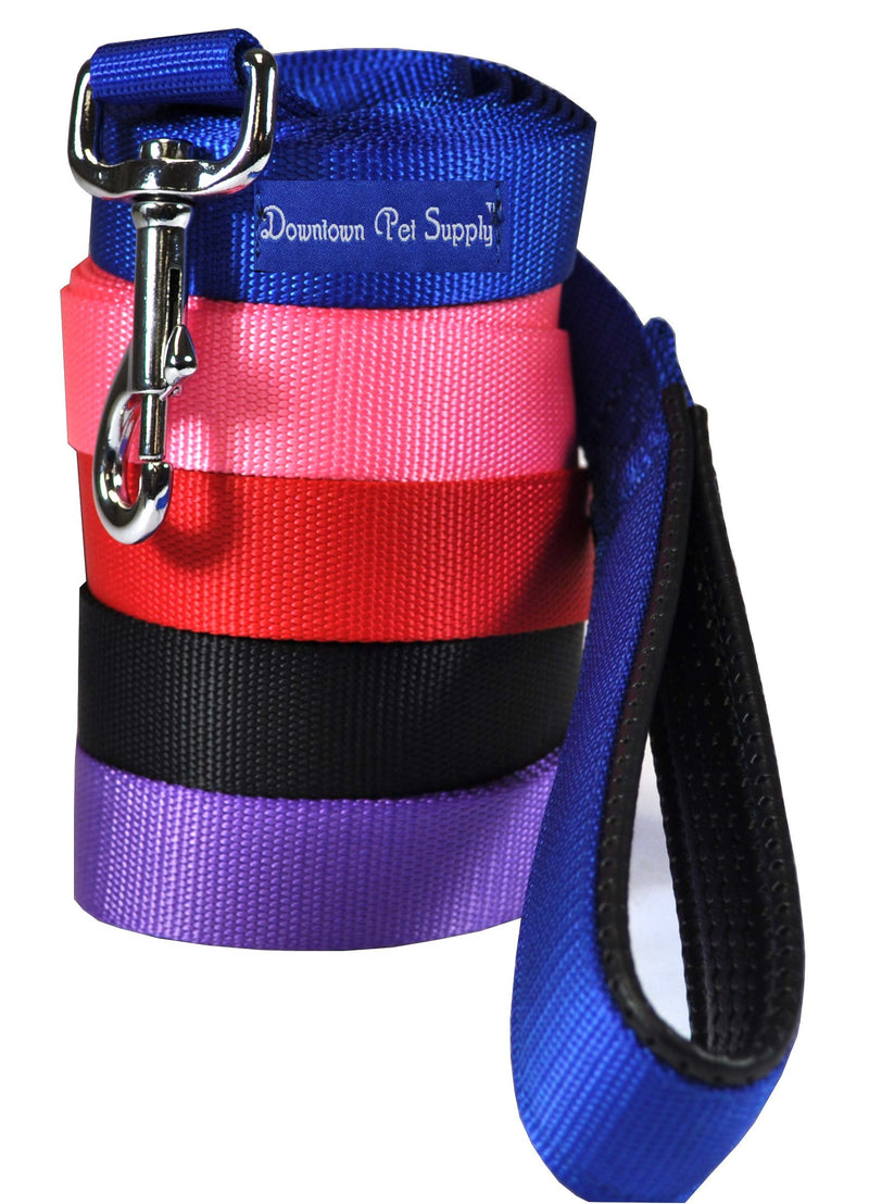 [Australia] - Downtown Pet Supply Strong Durable Dog Leash Lead - Best Big Dog Training Leashes, Heavy Duty Long Nylon Leash 6 ft x 1 in Blue 