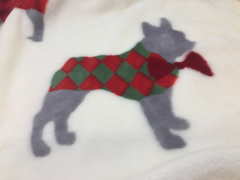 [Australia] - Dogs in Sweaters Plush Throw Blanket - 50 x 70 