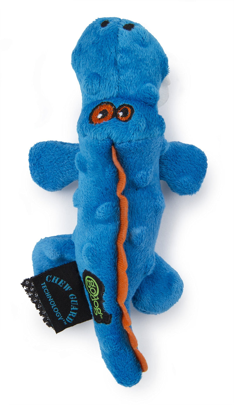 goDog Gators Just for Me Squeaker Plush Pet Toy for Dogs & Puppies, Soft & Durable, Tough & Chew Resistant, Reinforced Seams Mini Gator (Blue) - PawsPlanet Australia