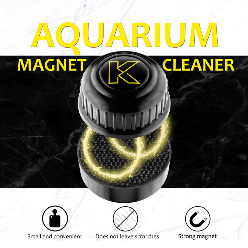 KASANMU Aquarium Magnetic Scrubber for Glass Fish Tank Mini Algae Scraper Aquarium Accessories Algae Remover Suitable for Small Fish Tanks and Saltwater Freshwater Black - PawsPlanet Australia